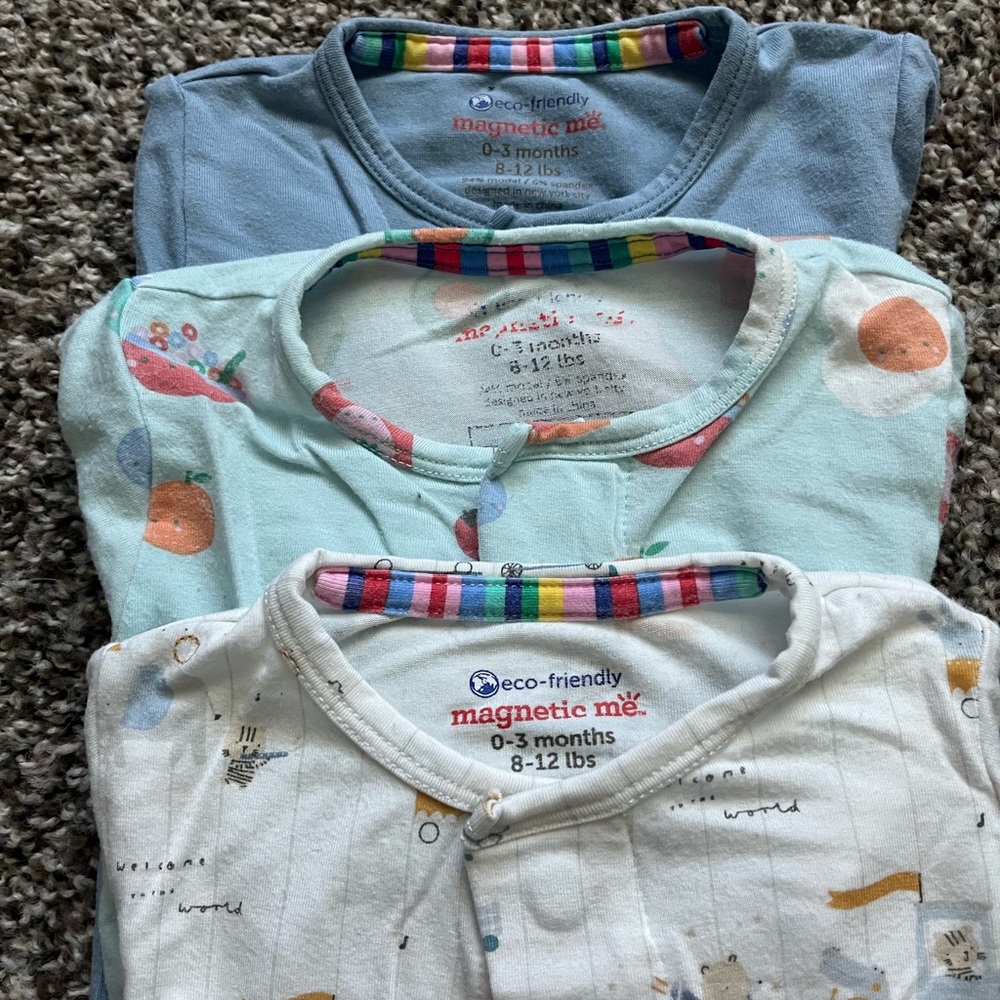 Magnetic Me Onesie 3 Set - 0-3month (8-12lbs)